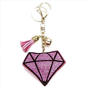 2 / $20 Diamond Puffy Key Chain / Purse Charm